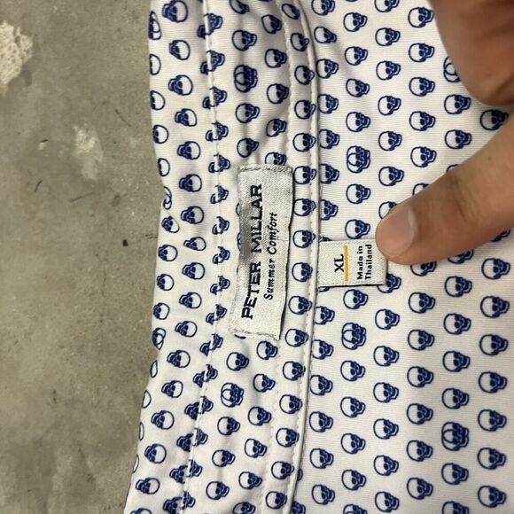 Peter Millar Crown Sport Summer Comfort Seeing Double Polo Skulls Mens Size XL - Picture 5 of 9